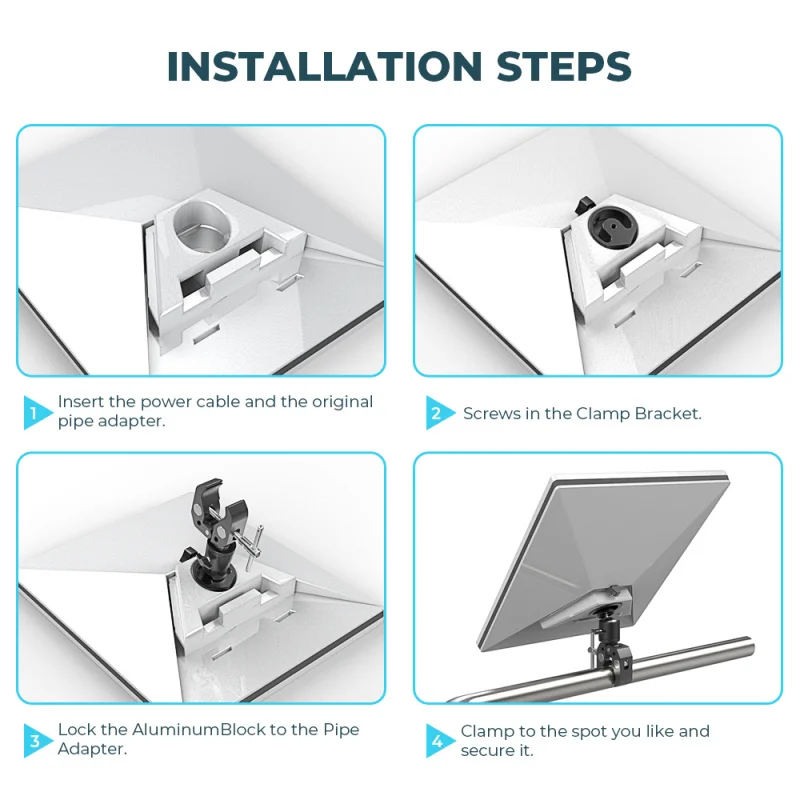 Для Starlink Mini Mount Mini4 RV Fence Открытый мобильный кронштейн Регулируемый угловой зажим Адаптер