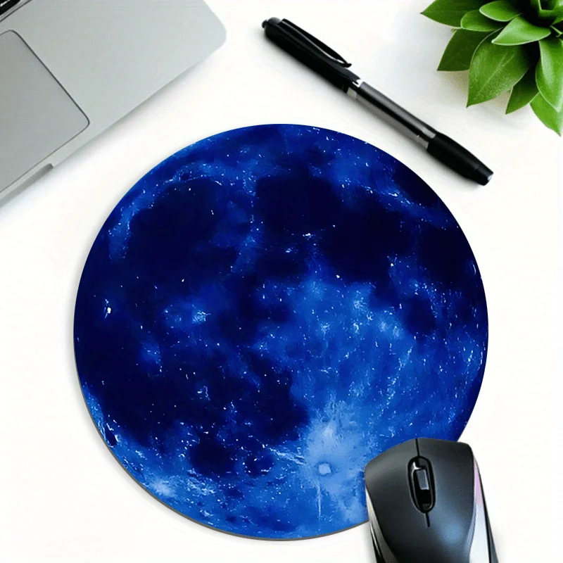 

Space-themed game mouse pad, anti-slip rubber washable base, deep blue universe, suitable for office and home use