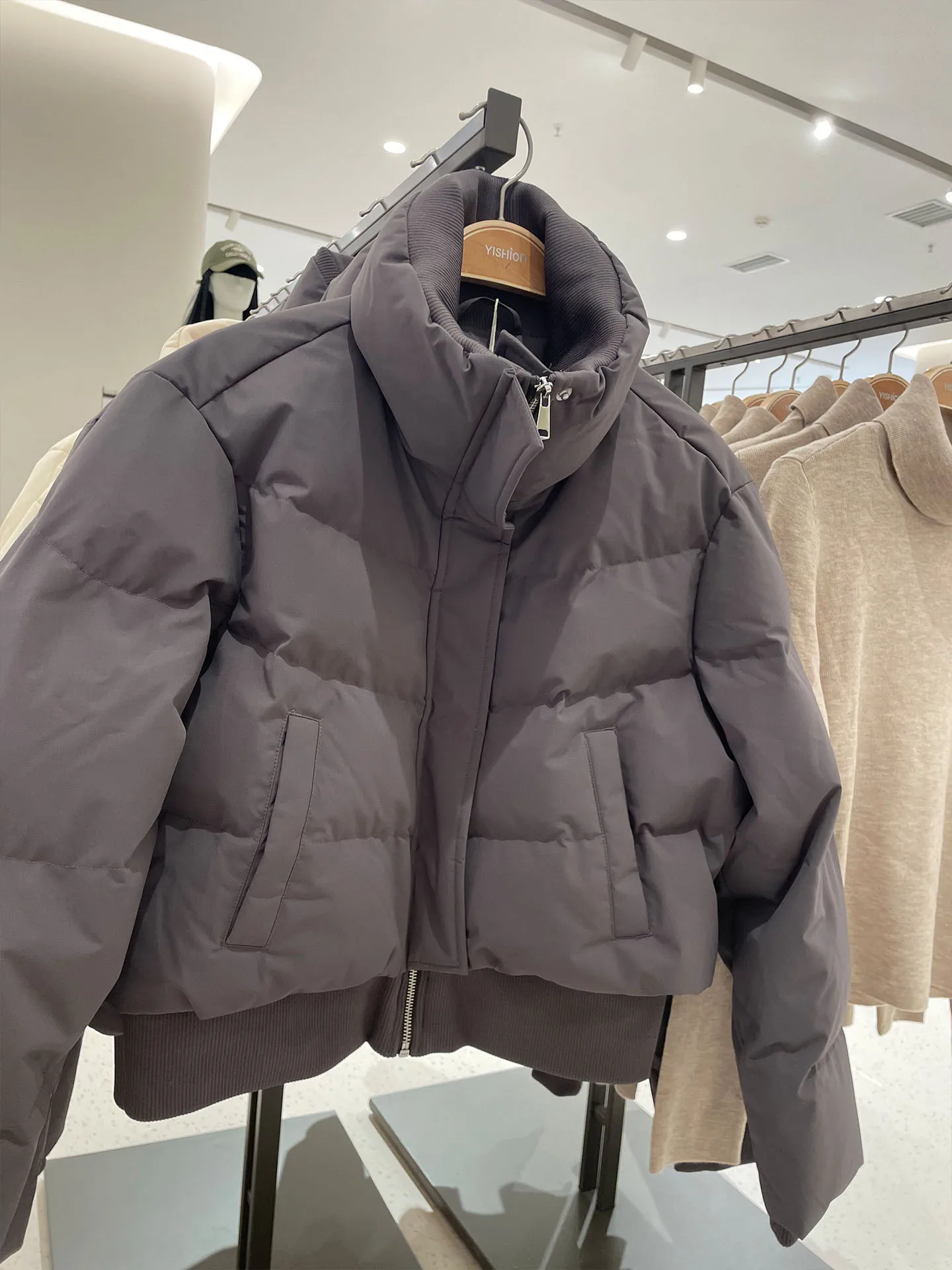 

Ele ort Puffer Jaet Women's Thiened Warm Bread Sle Stand Collar down Coat Slimming Outerwear Korean Sle Commute