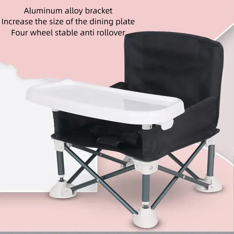 Baby Dining Chair Foldable Portable Baby Chair with Safety Belt Outdoor Beach Chair Indoor and Outdoor Picnic Baby Chair