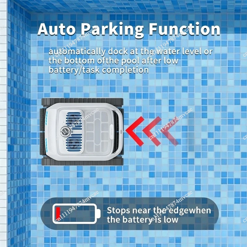 Robotic Pool Cleaner Cordless - Ultrasonic AI Underwater Vacuum for Walls & Surface, Automatic Swimming Pool Cleaning Robot