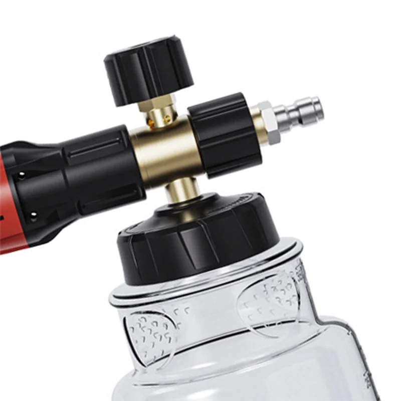 

A74U High Pressure Snowflake Foam Lance Foam Bottle Sprayers 1/4 Quick Connect High Pressure Cleaning Tool