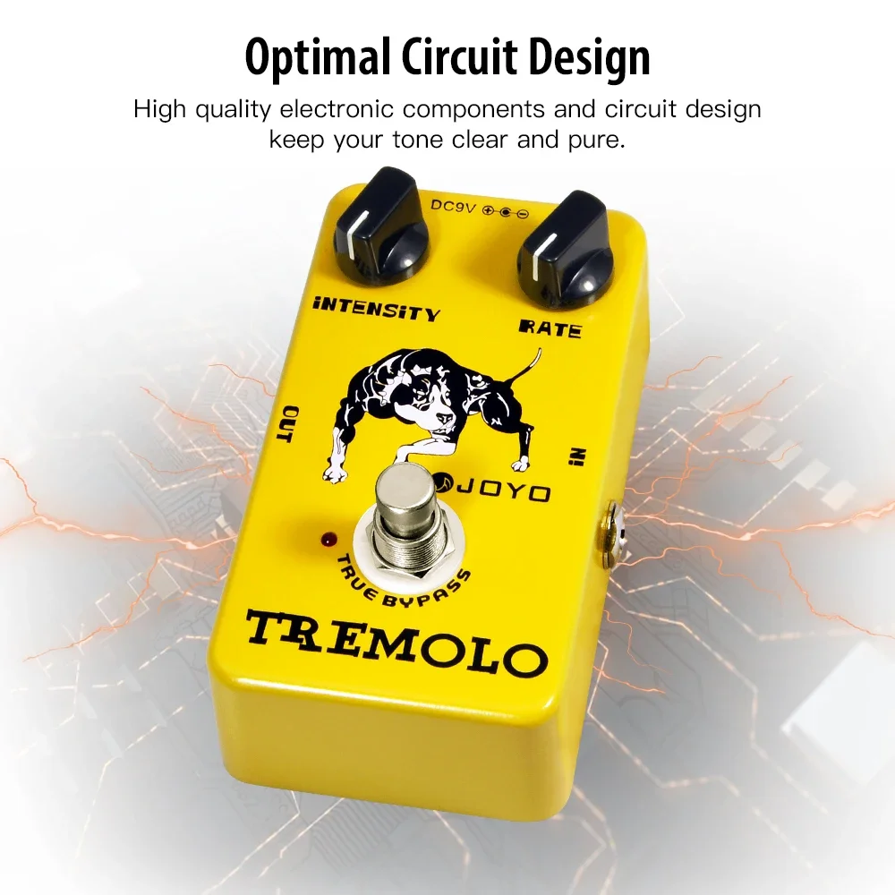 JOYO JF-09 تأثير الغيتار الكهربائي دواسة اهتزاز دواسة الكلاسيكية مُضخّم صوت محاكاة اهتزاز تأثير دواسة الغيتار الملحقات #3