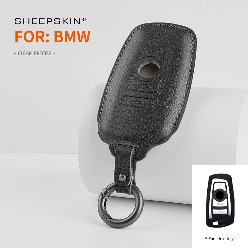 Goat skin Car Key Case Cover Shell Fob For BMW 1 3 5 7 Series X1 X3 X4 X5 F10 F15 F16 F20 F30 F18 F25 M3 M4 E34 Car Accessories