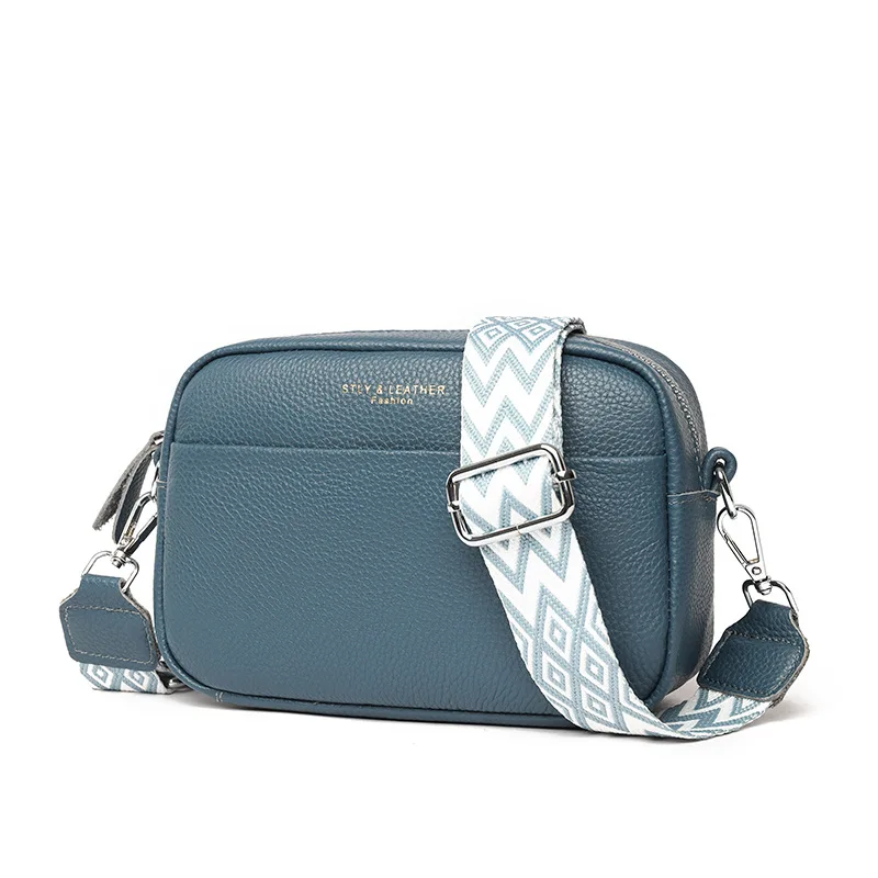 Borsa a mano in vera pelle per donna borsa a tracolla in pelle bovina Shopping di moda borsa a tracolla femminile con cerniera Casual quotidiana per regalo da donna