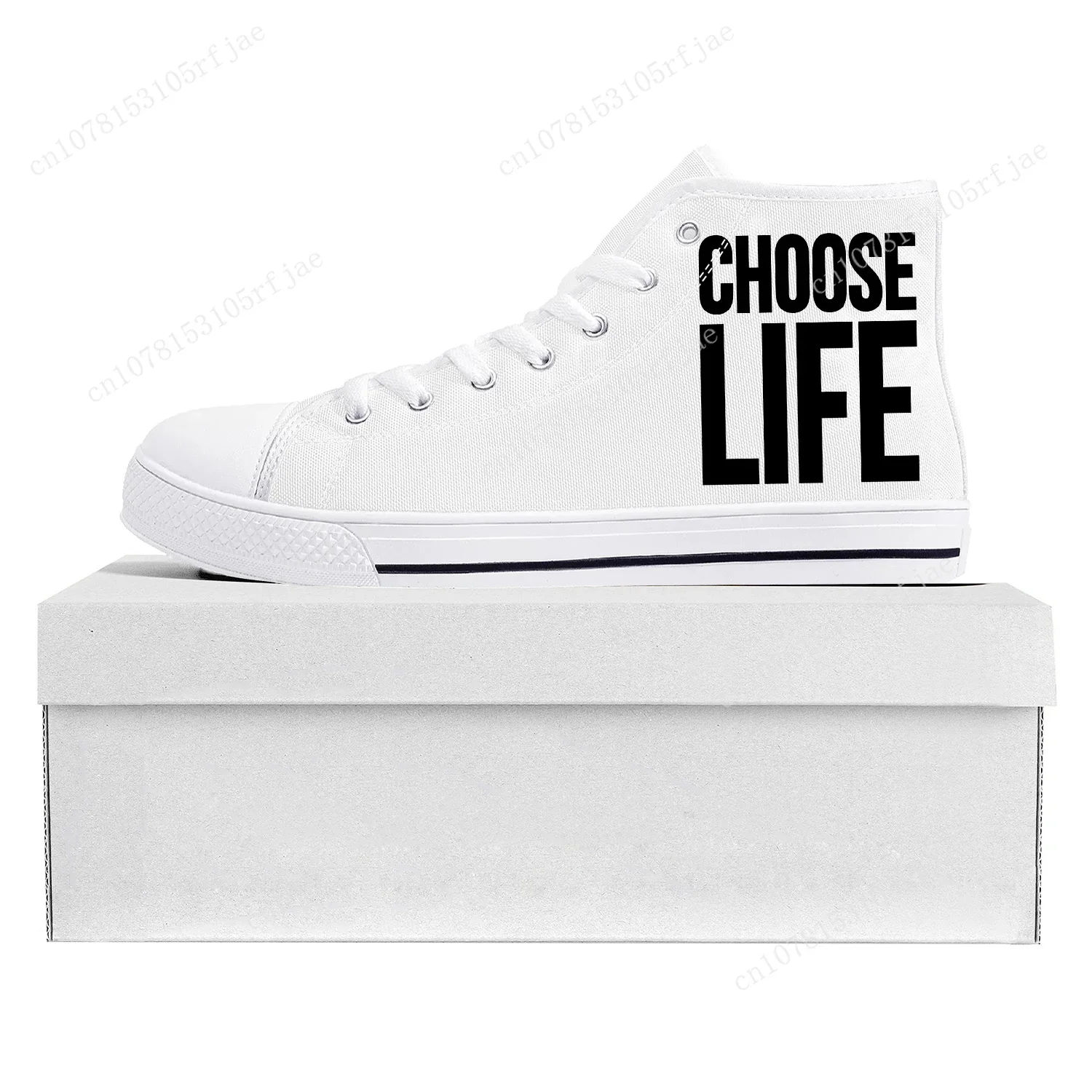 Choose Life Wham George Michael High Top High Quality Sneakers Mens Womens Teenager Canvas Sneaker Couple Shoes Custom Shoe