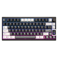YUNZII AL80 Black Mechanical Keyboard, Hot Swap Wireless QMK/VIA Aluminum Gaming Keyboard with Smart LCD Display&Functional Knob
