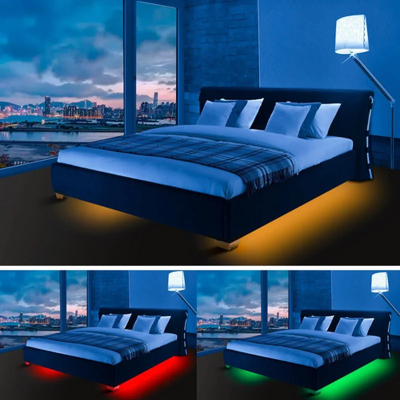 AC85V-240V SMD5050 RGB LED Human Motion Sensing Light Strip Set - Single 2M X 1 Bed / Double 2M X 2 Bed Ambient Light