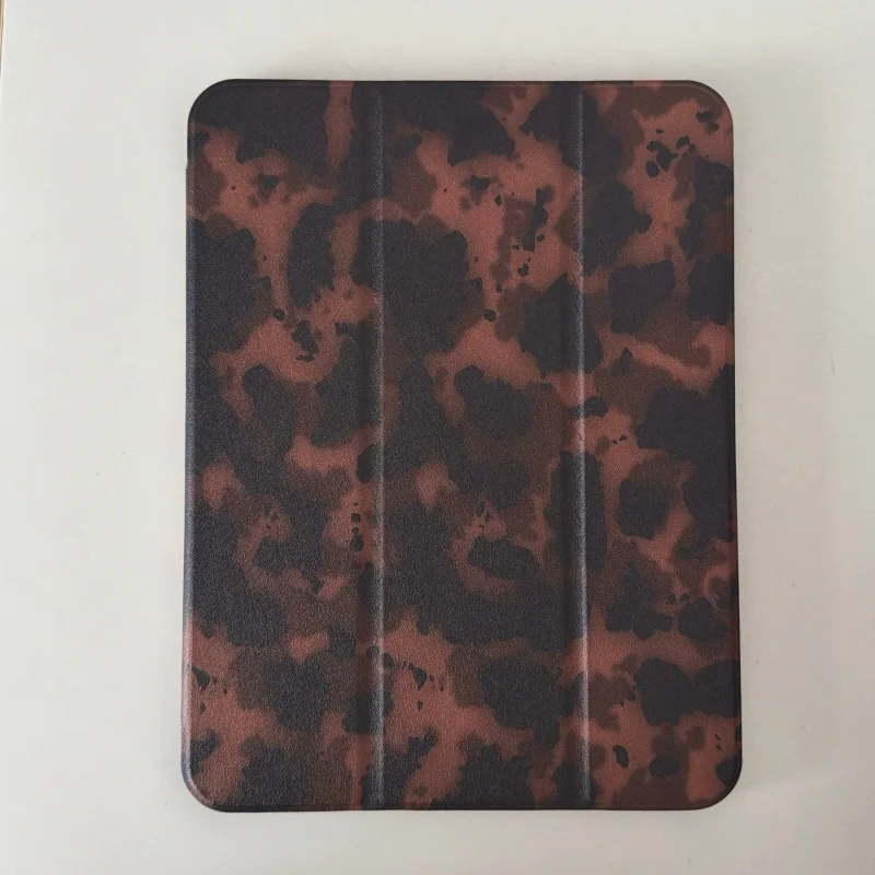Amber Leopard Print Tri-fold Tablet Case for iPad Pro 10/11/2020/6th/7th /8th /Air 3rd/Air 4th/9th Gen/Air 5th Gen 2022/Air 11