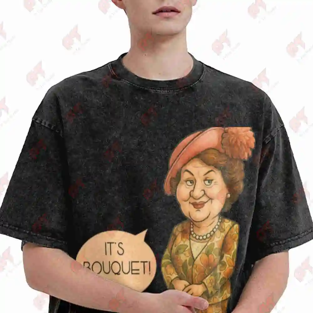 Hyacinth Bucket Pronounced Bouquet Vintage Washed Tee Pure Cotton T-Shirt