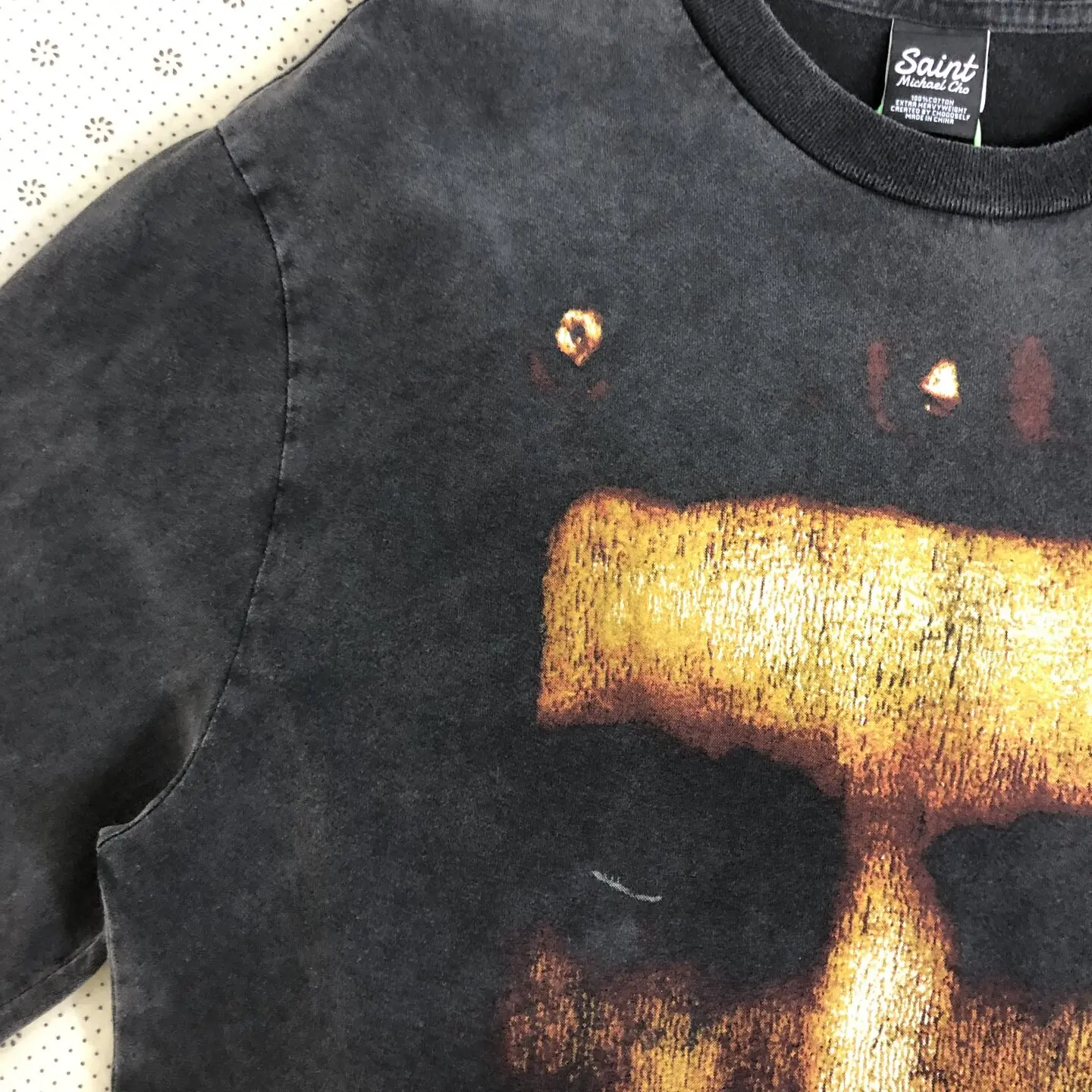 2026 Saint x NIN Nine-inch Nail Women Men Printed Long Sleeves T-shirt Men Casual Oversized Distressed Cotton T shirt