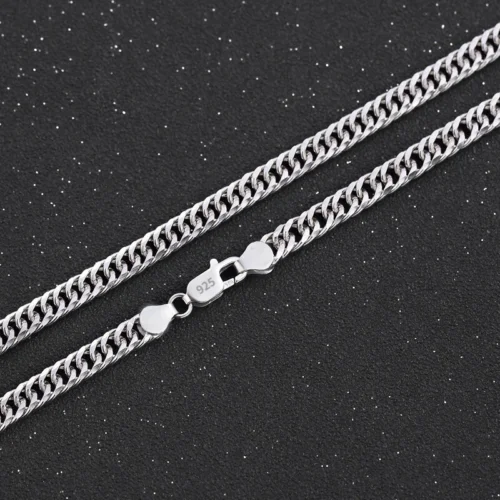 925 Sterling Silver Solid Chain Necklace for Men and Women