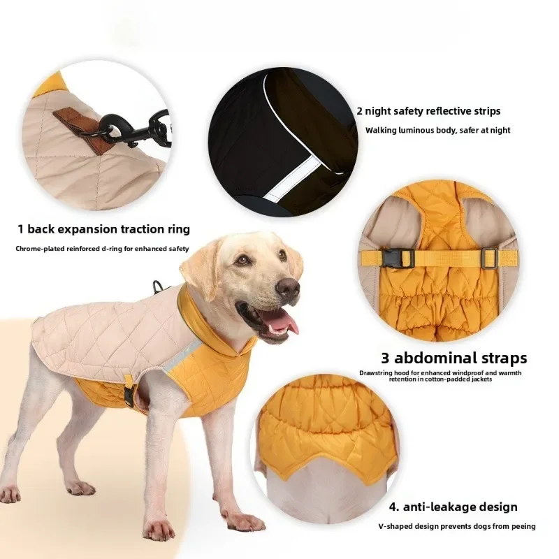 

Жилет для собак, куртка для маленьких и больших собак, зимняя одежда для собак, водонепроницаемое теплое пальто для собак, стеганая одежда, наряды для французского бульдога