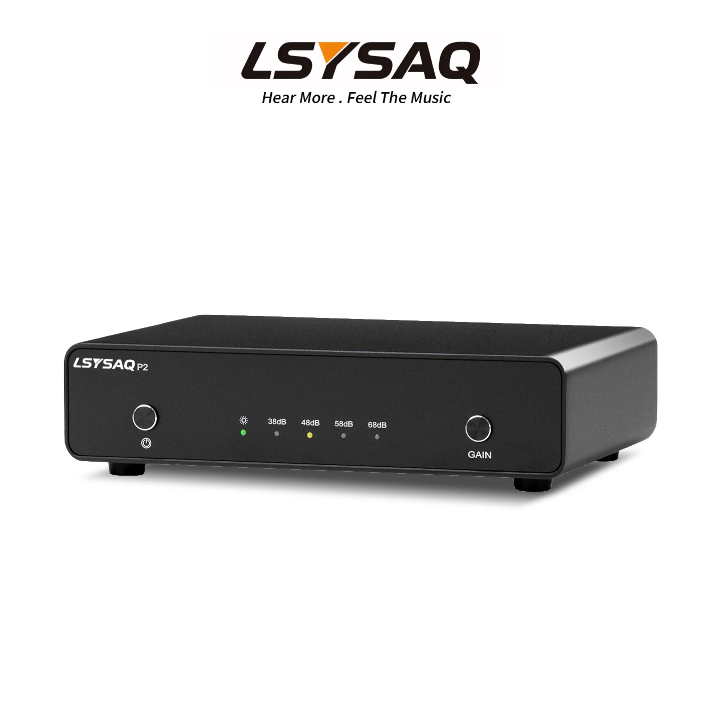 LSYSAQ P2 Phono Preamp MM MC Hi‑Fi Turntable Preamplifier RIAA Equalization 4‑Level Gain NE5532 LME49720 for Vinyl Record Player