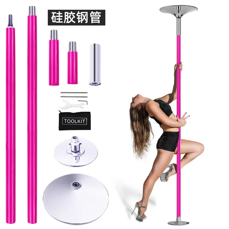 Pole dancing pole Silicone anti-slip rotating dance pole Portable home-use abdominal exercise bar for dance studios