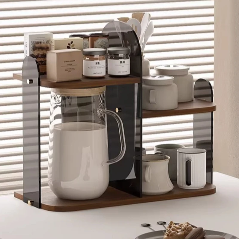 Clear Acrylic Cup Storage Shelf, Coffee Mug Display Stand for Living Room, Versatile Organizer for Teacups & Decor Items