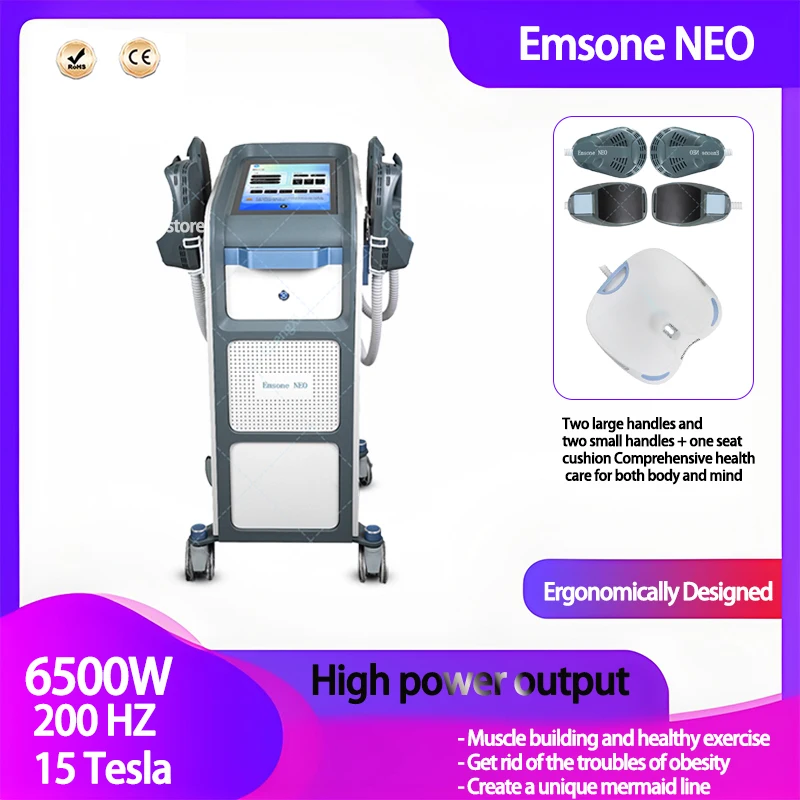6 in 1 High Power EMS Body Slimming 6500W Machien EMSone NEO Weight Loss 5 Handle Body Shaping Rf Muscle Sculpting Machine