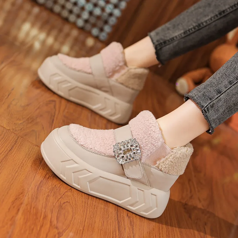 

High-quality, Thick-soled, Fleece, Warm, Fashionable, Versatile, Comfortable, Anti-slip and Breathable Women's Fashion Boots