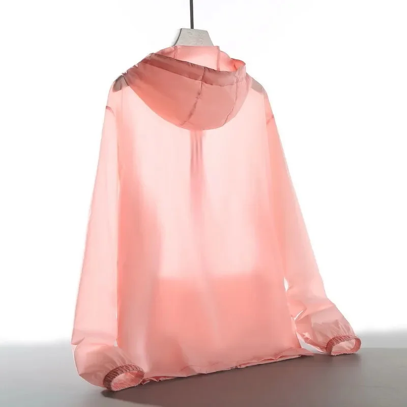 Women\'s Sun Protection Summer 2025 New Women Jacket Long Sleeve Fashion Hooded Anti-UV All-Match Breathable Thin Windbreaker