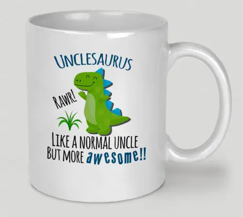 Unclesaurus Dinosaur Mug Funny Uncle Cup Novelty Dino Birthday Christmas Gift