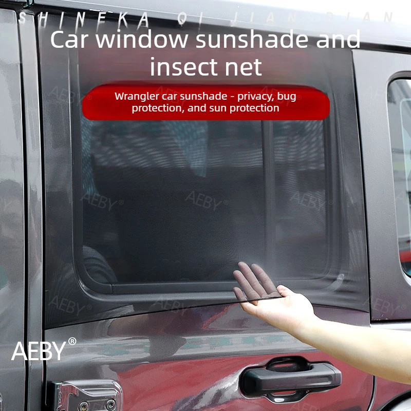 

For Jeep Wrangler 2018-2023 Car sunshade visor privacy protection insect net,UV protection,heat shield,Car accessories