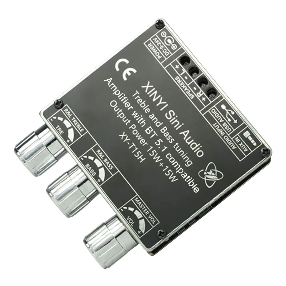 

XY-T15H Stereo Audio Power Amplifier Board Module Bluetooth-Compatible 5.1 APP Control for DIY Wireless Speakers