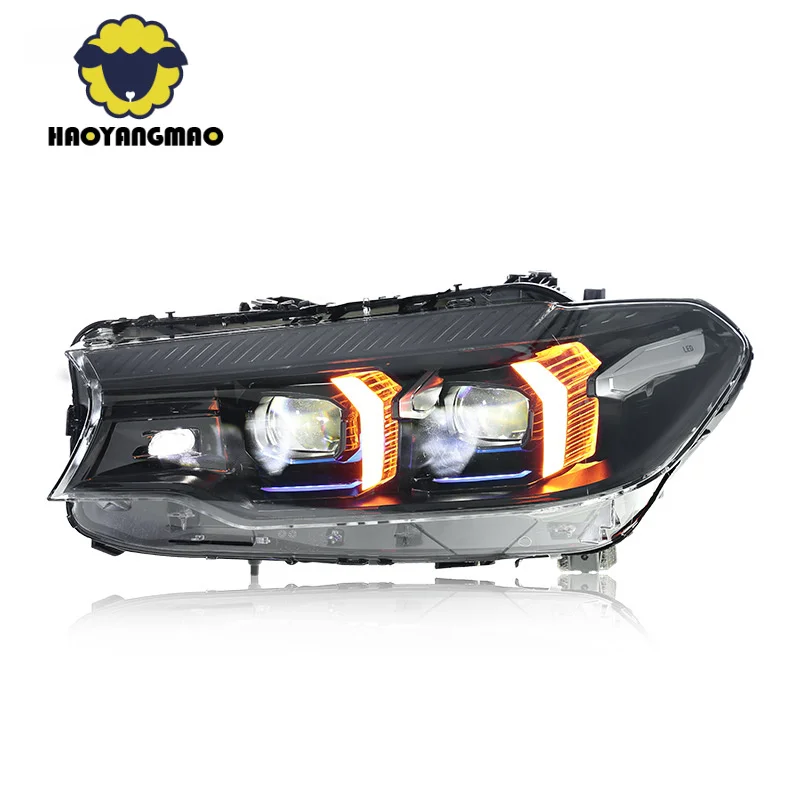 

Suitable for 18-23 5 Series G30 Headlight Assembly Modified Fang Style LED Daytime Running Light Turn Signal Lens Light