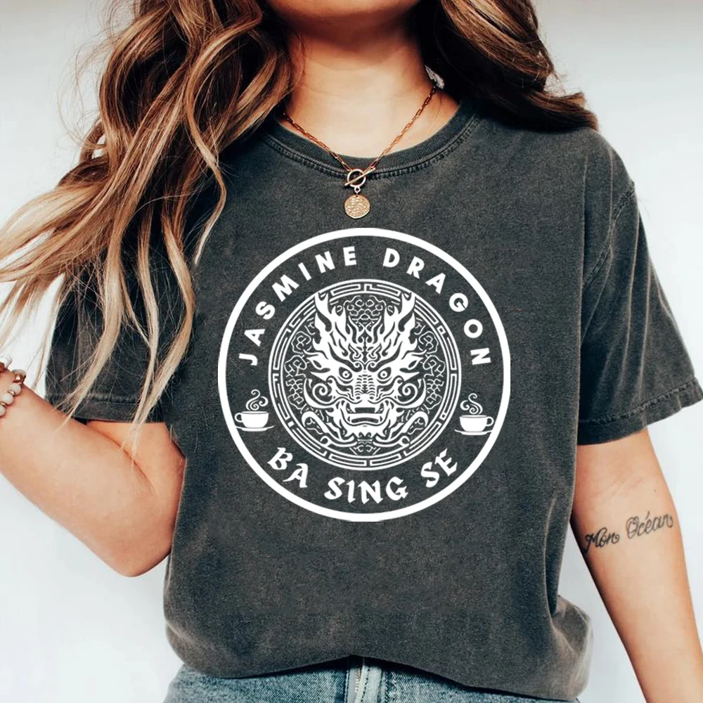 Jasmine Dragon Tea Shop Shirt Avatar Anime Apparel  Avatar Last Airbender Fan Art Ba Sing Se Tshirt Short Sleeve Top Anime Gift