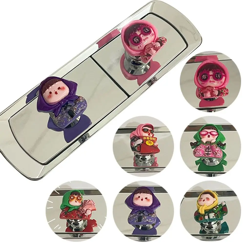 Cartoon Toilet Tank Button High-quality Kawaii Bathroom Supplies Toilet Flush Button Toilet Seat Lid Lifter