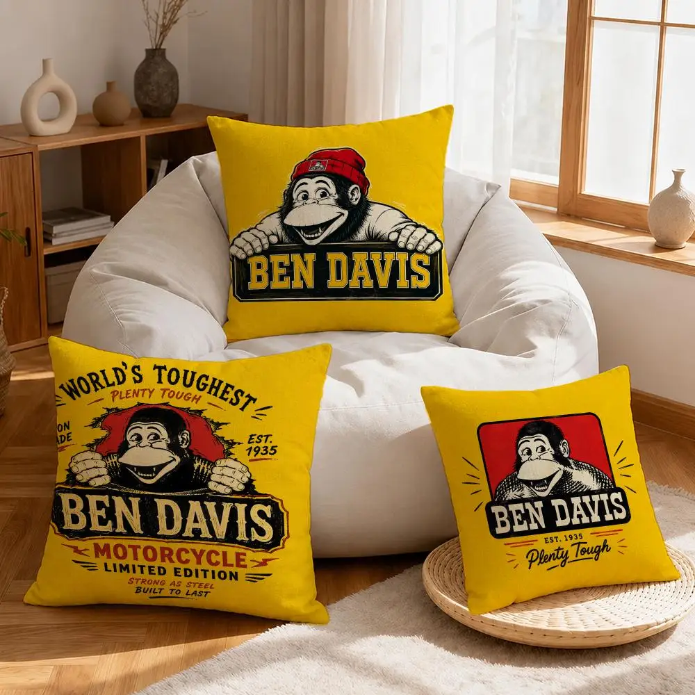 Brand Ben Davis Cushion Cover Linen Anti-Mite Antibacterial Cushion Cover Invisible Zipper Sofa Decor