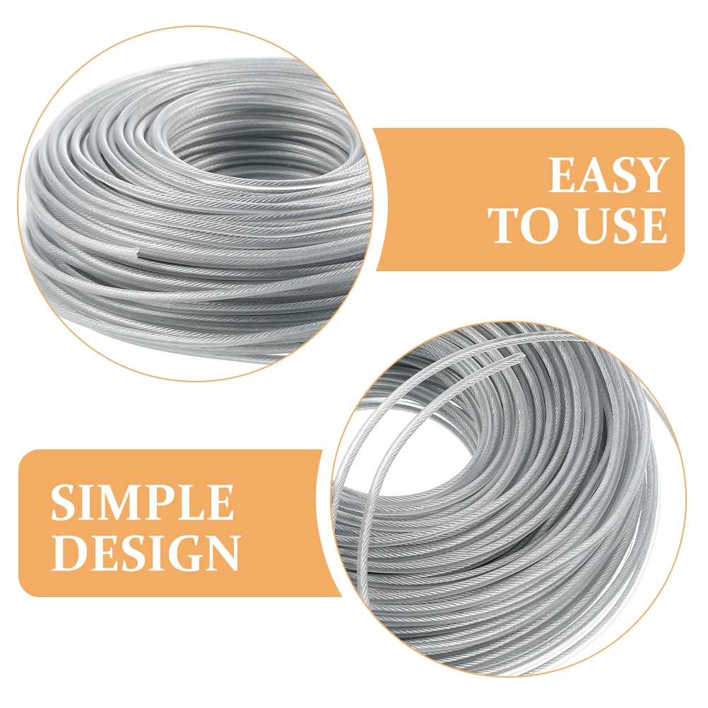 

1 Wire Rope for Lawn Mower 100M Wear Resistant Cutting Grass Trimmer Line Professional Mower Accessory Trimmer
