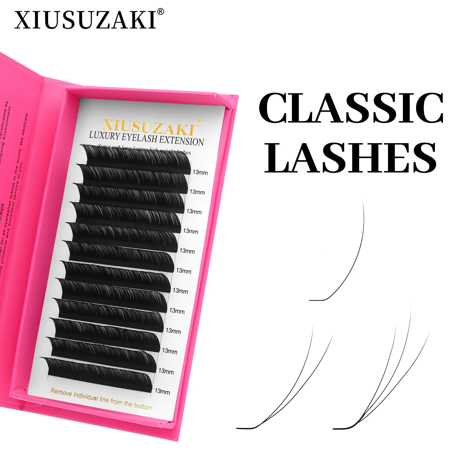 XIUSUZAKI New Classic Individual Eyelashes Extensions Short Stem Premade Fans Volume Single 2D 3D W Lashes Extensions Supplier