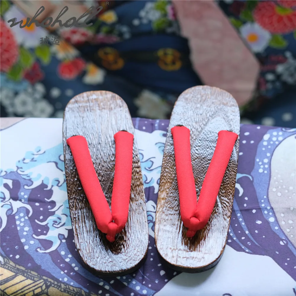 Sepatu sandal wanita, sepatu sandal wanita, sepatu Cosplay sol kayu, sandal jepit, sepatu sandal bakiak