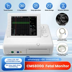 CONTEC CMS800G Fetal Doppler Ultrasound Monitor 24H Recorder Prenatal Heart Rate Monitor Movement FHR TOCO FMOV For Single