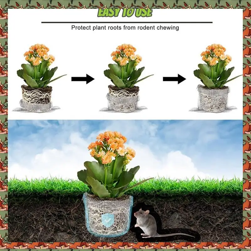 ABLQ 8 Packs 1 Gallon Root Stainless Steel Guard Baskets For Protects Plant Root From Gophers Moles Voles Damage Root Durable
