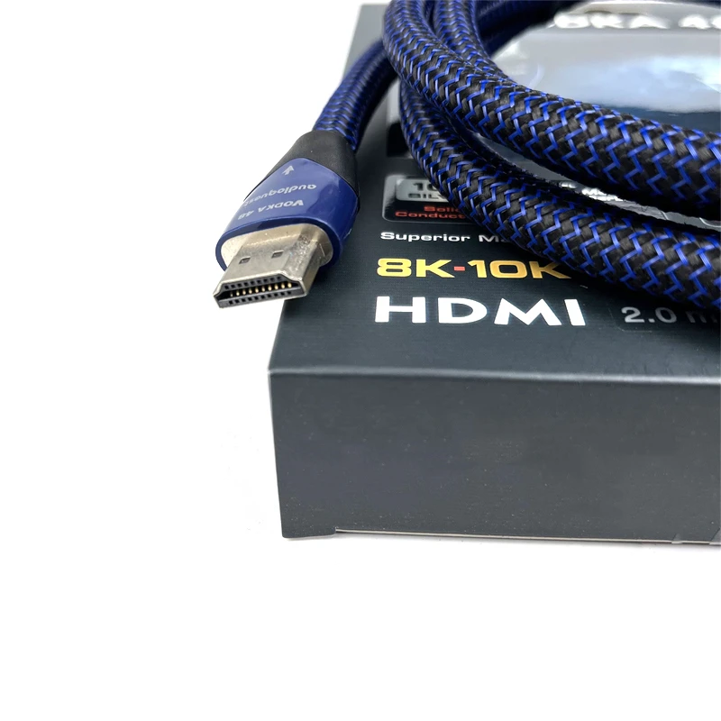 8K VODKA HDMI Cable 10% Silver Plated Copper AV TV 48Gbps Ultra HD 5.0 Video Audio Wire with Box