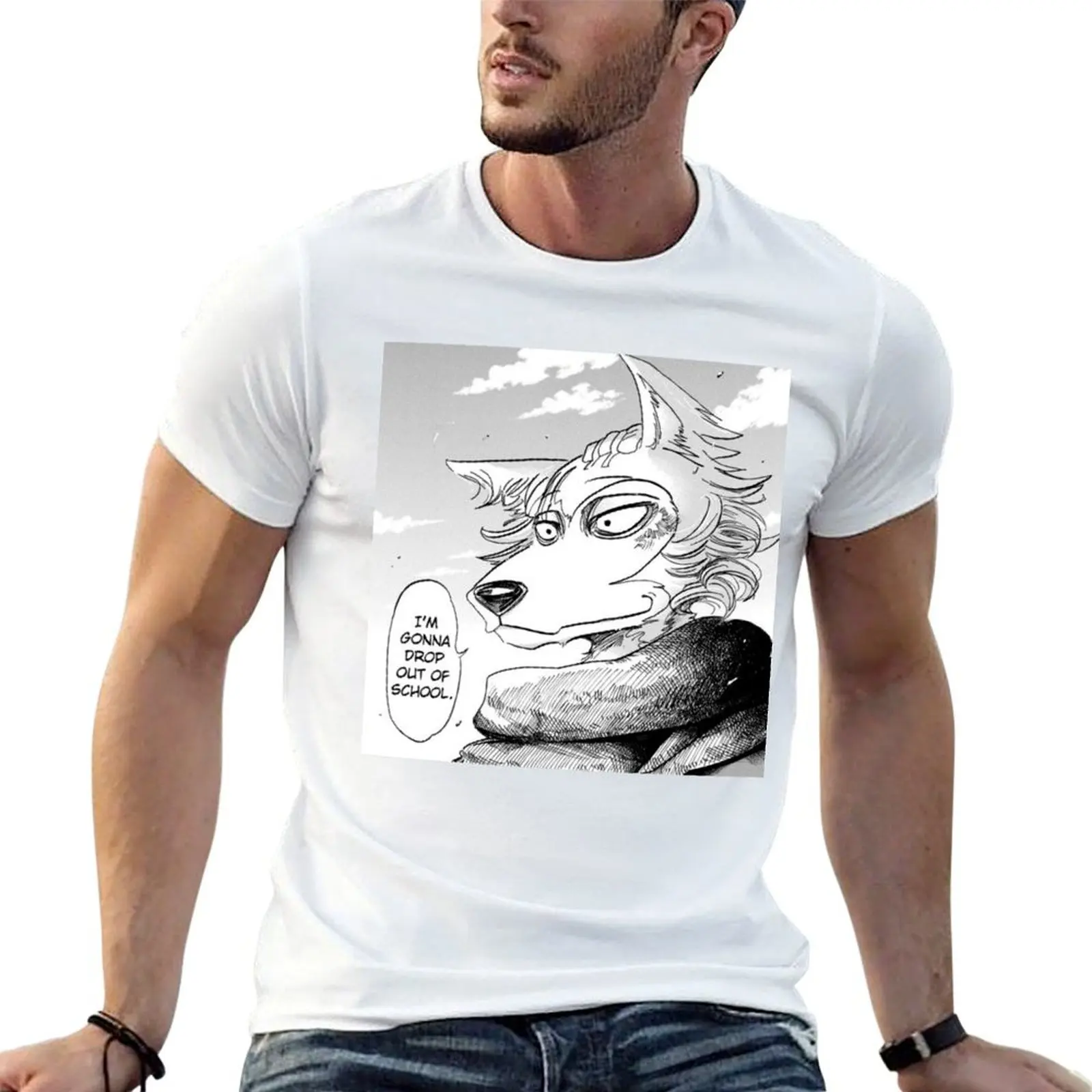 

Beastars anime Legosi T-Shirt man t shirt graphic cotton t shirts high quality graphic t shirts for man T-shirt