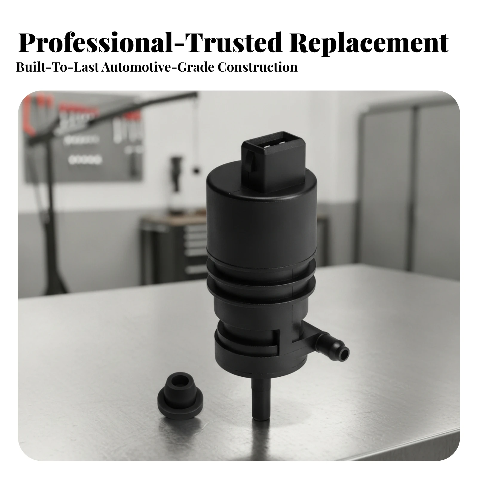 Auto Part Robust Windshield Washer Pump with Grommet Windshield Washer Pump Corrosion Resistant for Automotive Repair
