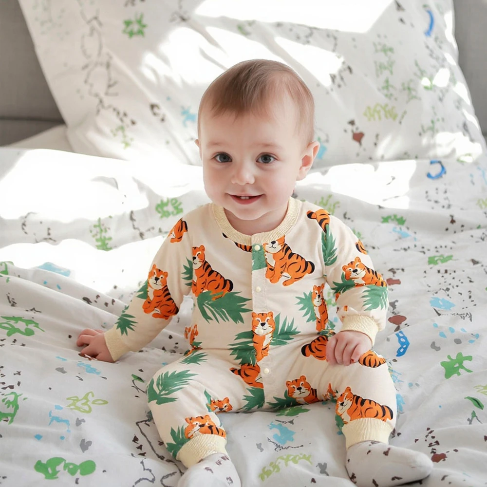 

Baby Jumpsuits Autumn Cute Animal Long Sleeve Infants Rompers Clothing