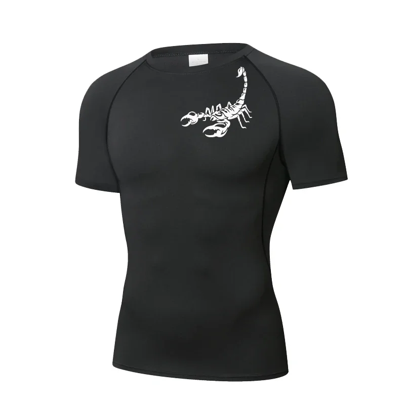 Mens Running Compression T-shirt Short Sleeve Sport Tees Gym Fitness Sweatshirt Male Jogging Tracksuit Homme Athletic Shirt Tops