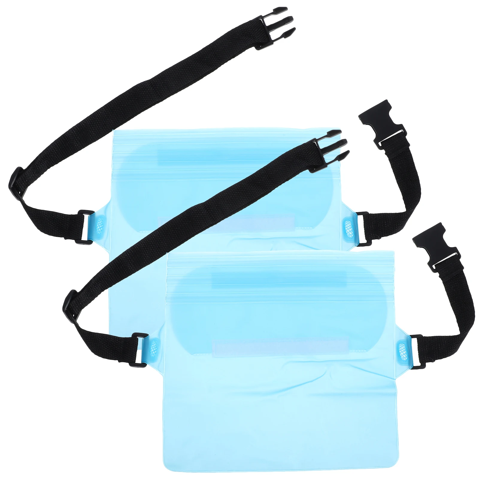 

2Pcs Waterproof Dry Bag Small Portable Pouch for Beach Kayaking Swimming Adjustable Waist Strap for Phone and Valuables