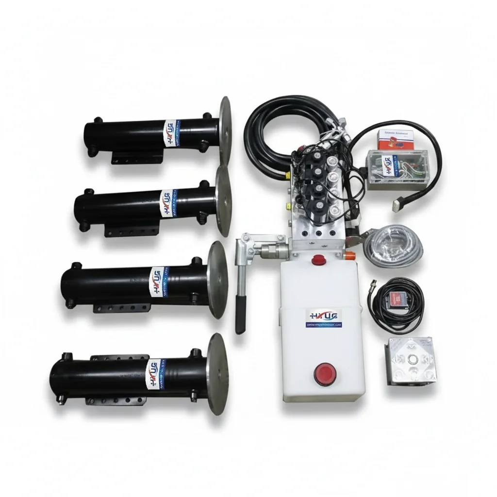 RV Auto Leveling System, Steel Hydraulic Stabilizer Legs, 300-500mm Stroke Lifting System for Fiat Ducato, Mercedes Sprinter