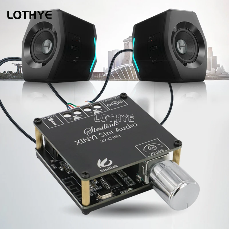 MINI 20Wx2 Bluetooth 5.0 Wireless Audio Digital Power amplifier Stereo board C15H Bluetooth Amp Amplificador App Control