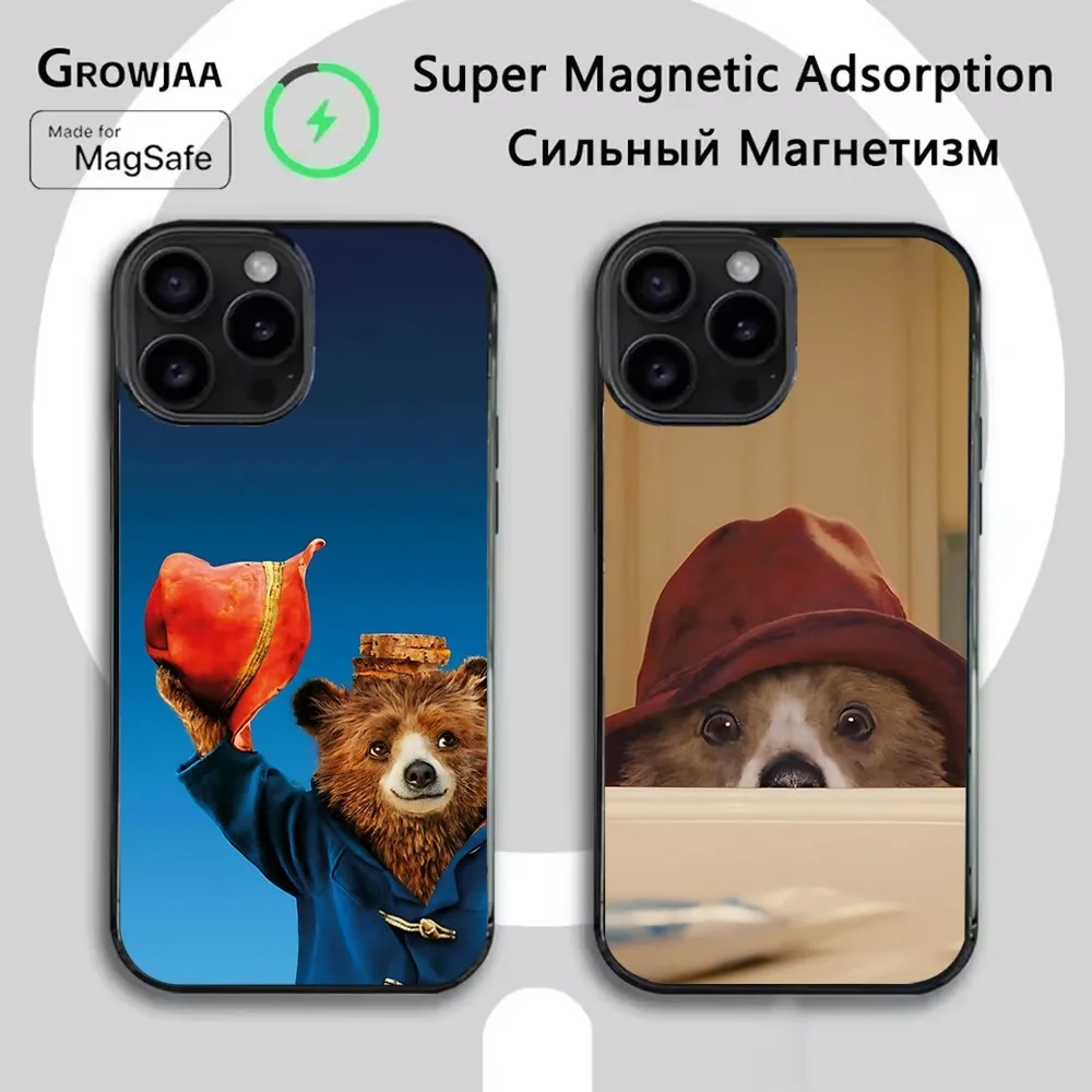 

P-Paddington Bear Cute Phone Case For iPhone 16e,16,15,14,13,12,11,Plus,Pro,Max,Mini Magsafe Magnetic Wireless Charging