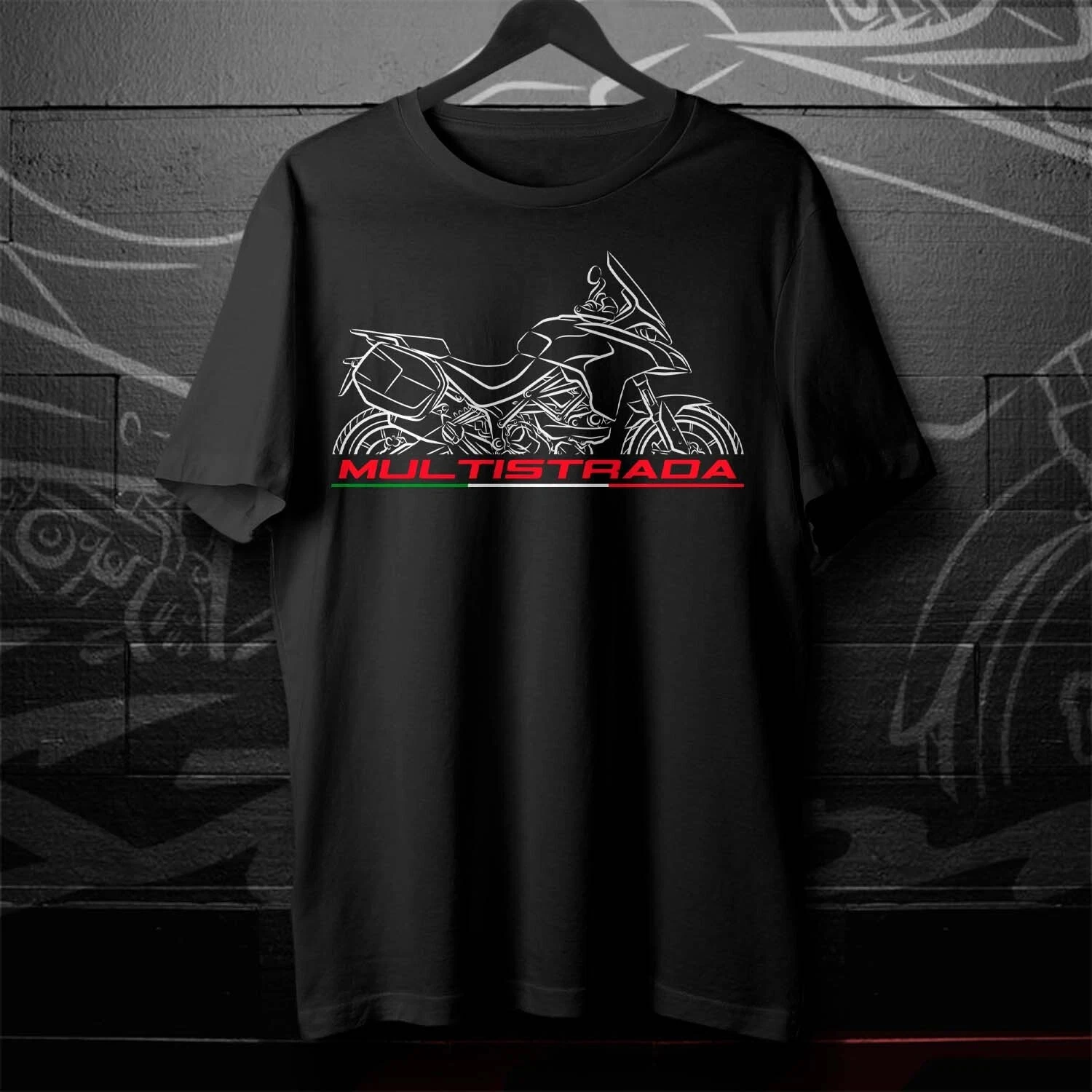 

2025 Summer Cotton Round Neck Short Sleeves for Men Women Ducati Multistrada V2 Motorcycle T-shirt for Adventure Riders