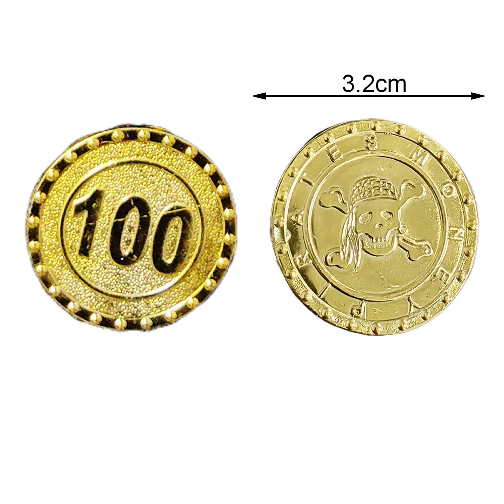 30/60/90/120 Stück Piraten-Gold-Silber-Bronze-Münzen Doubloon Großpackung Gefälschte Spielgeldscheine für Cosplay-Partys, Schatztruhen-Spiele, Partys und Dekorationen
