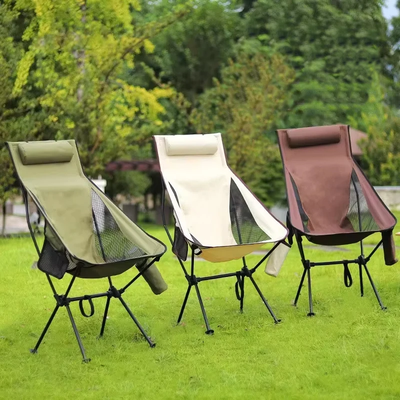 

Factory Wholesale Outdoor Portable Folding Fishing Chair with Cup Bag Backrest and Lounge Chair Picnic Backpacking