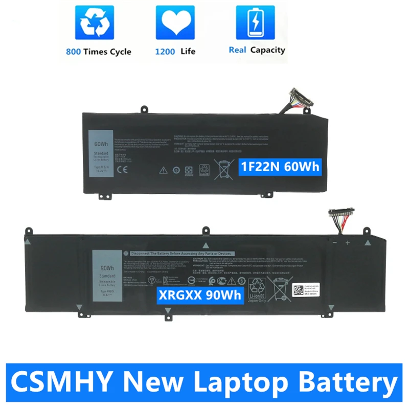 CSMHY ใหม่ 1F22N XRGXX แบตเตอรี่แล็ปท็อปสําหรับ DELL ALW M15 M17 R1 ALW15M-D1735R R1725S R1735R R1738R G5 5590 G7 7590 7790 P37E P79F