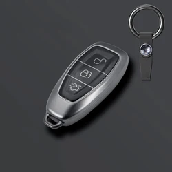 Grey TPU Car Smart Key Case Cover Shell For Ford Focus 3 4 ST Mondeo MK3 MK4 Fiesta Fusion Kuga Ecosport Protect Fob Accessories