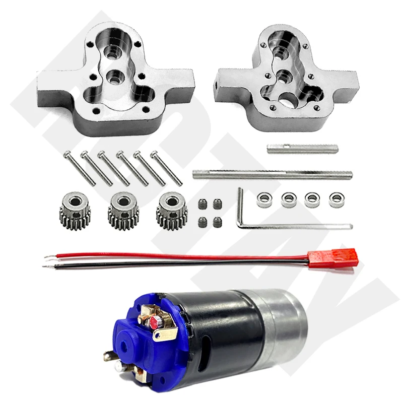 RCTAY Metal 370 silnik części skrzyni biegów do WPL C14 C24 B1 B24 B36 MN D90 D96 D99 MN98 MN99S części do ulepszenia samochodów zdalnie sterowanych